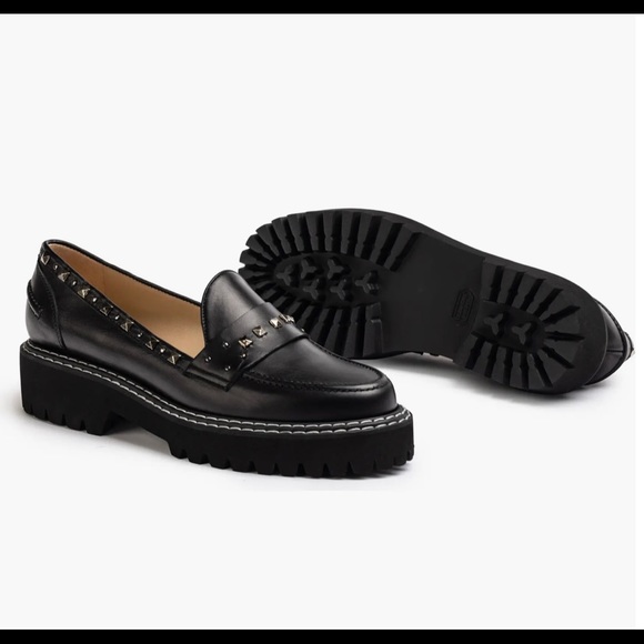 🆕Jon Josef loafers, black calf leather with studs - Picture 3 of 8